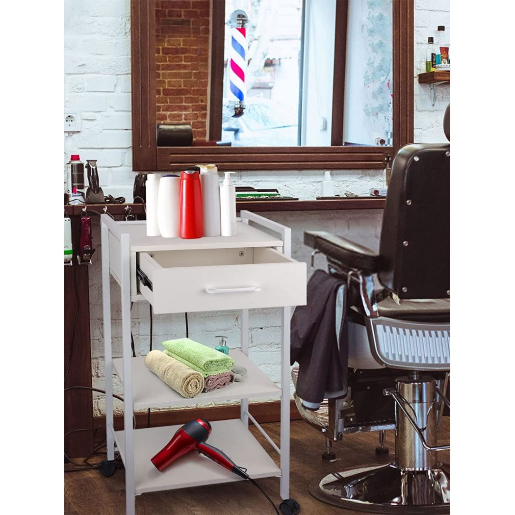 Storage Rack Serving Trolley for Salon 